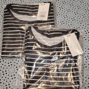 Black ⚫ and white stripe tanks 2